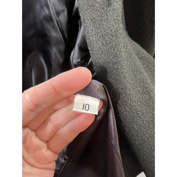 Carol Horn Women’s Wool Jacket Size M 10 Black Minimalist Timeless Office Warm - Picture 6 of 9